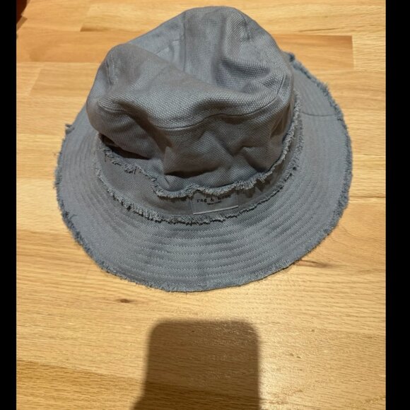 rag & bone Addison Cruise Canvas Bucket Hat Linen Blue Size M/L main image 4